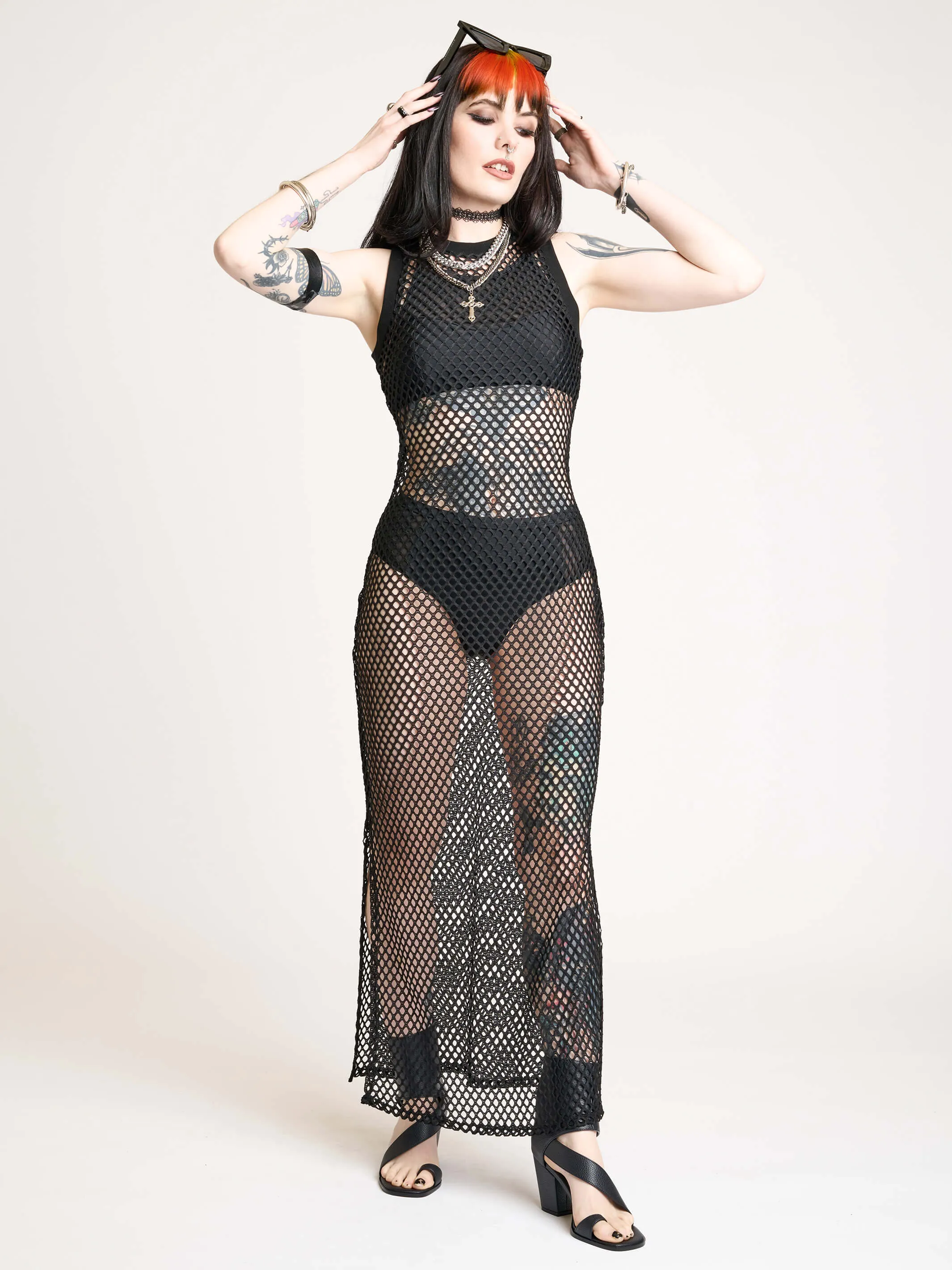 Fishnet Maxi Dress