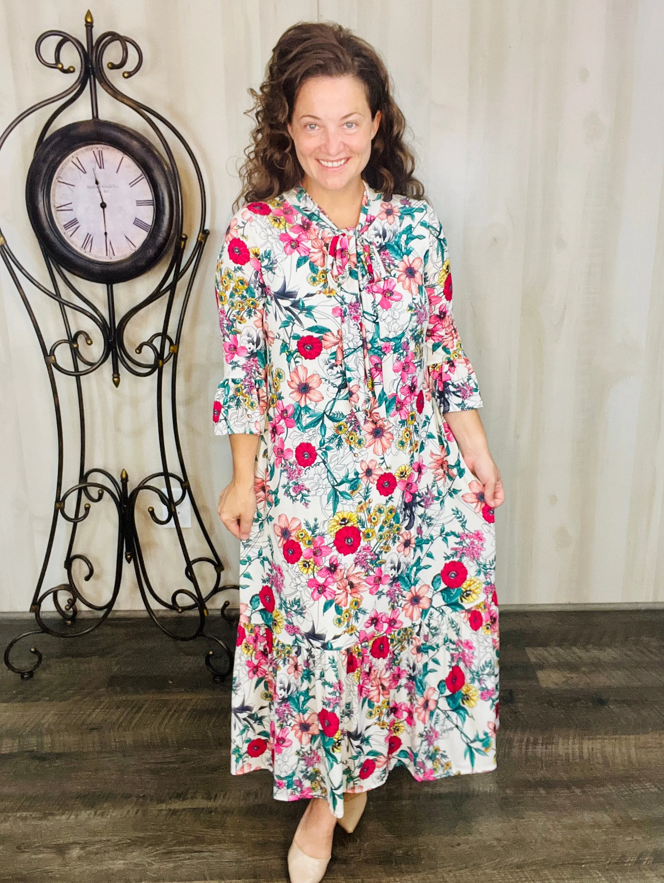 Floral Garden Bow Dress