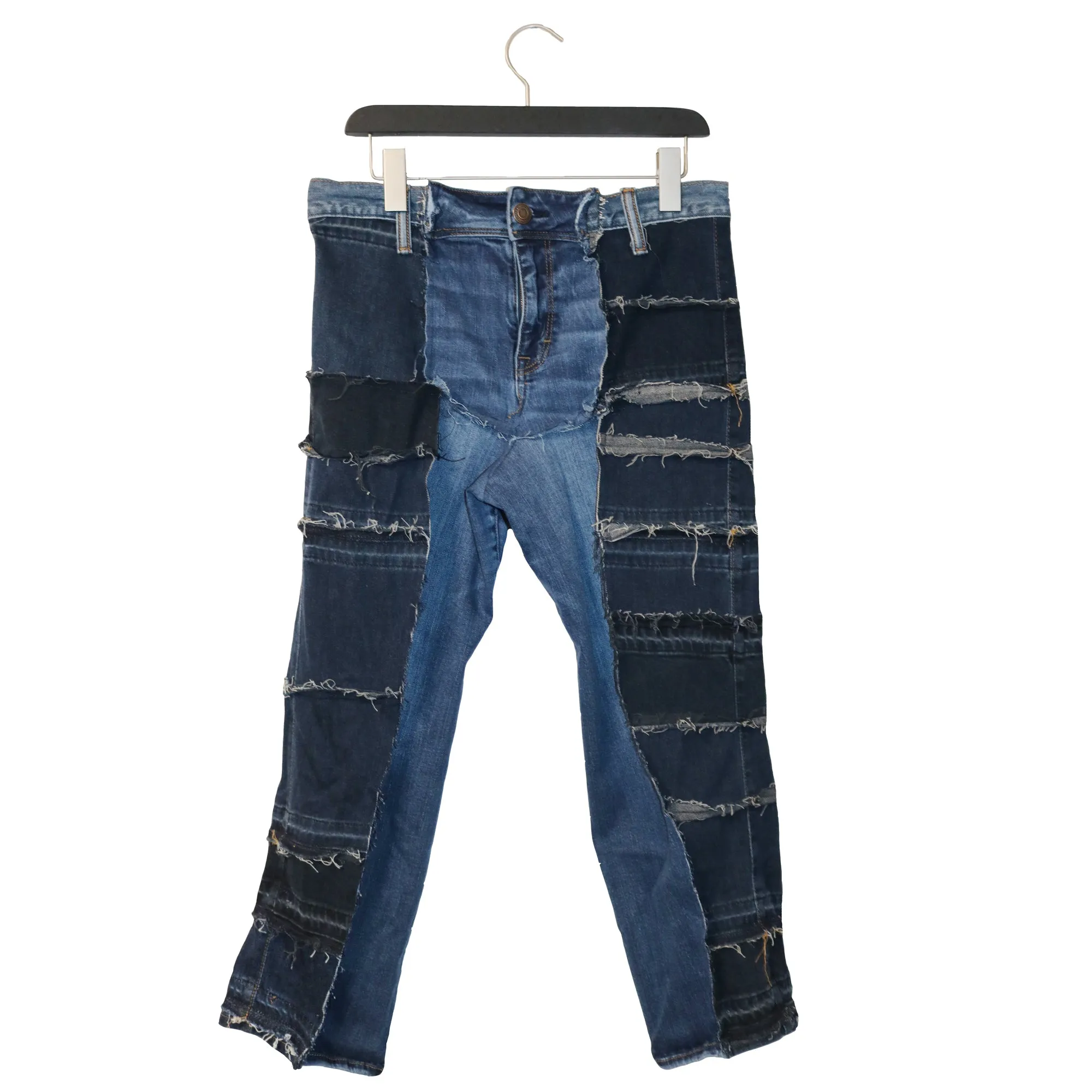 For Mayor in Splitsville - Genderless Upcycled Cropped Jeans