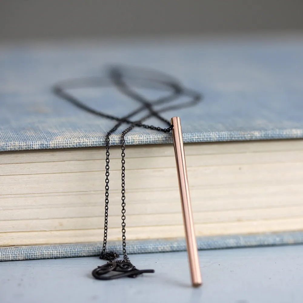 Gold Column Necklace