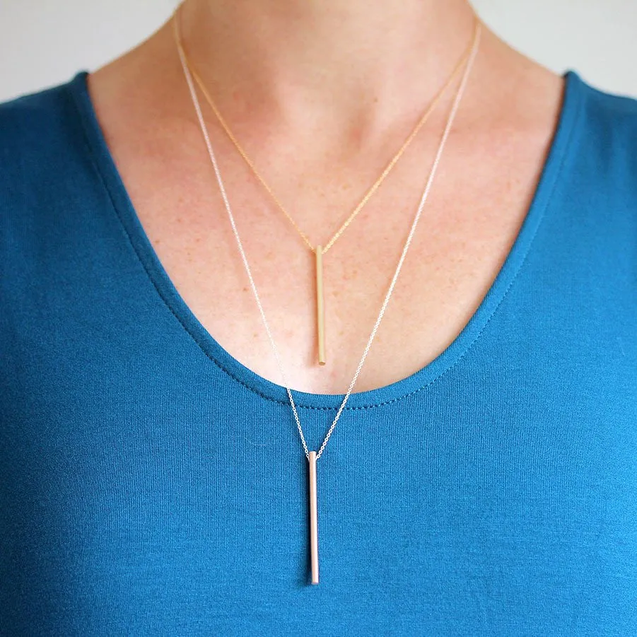 Gold Column Necklace