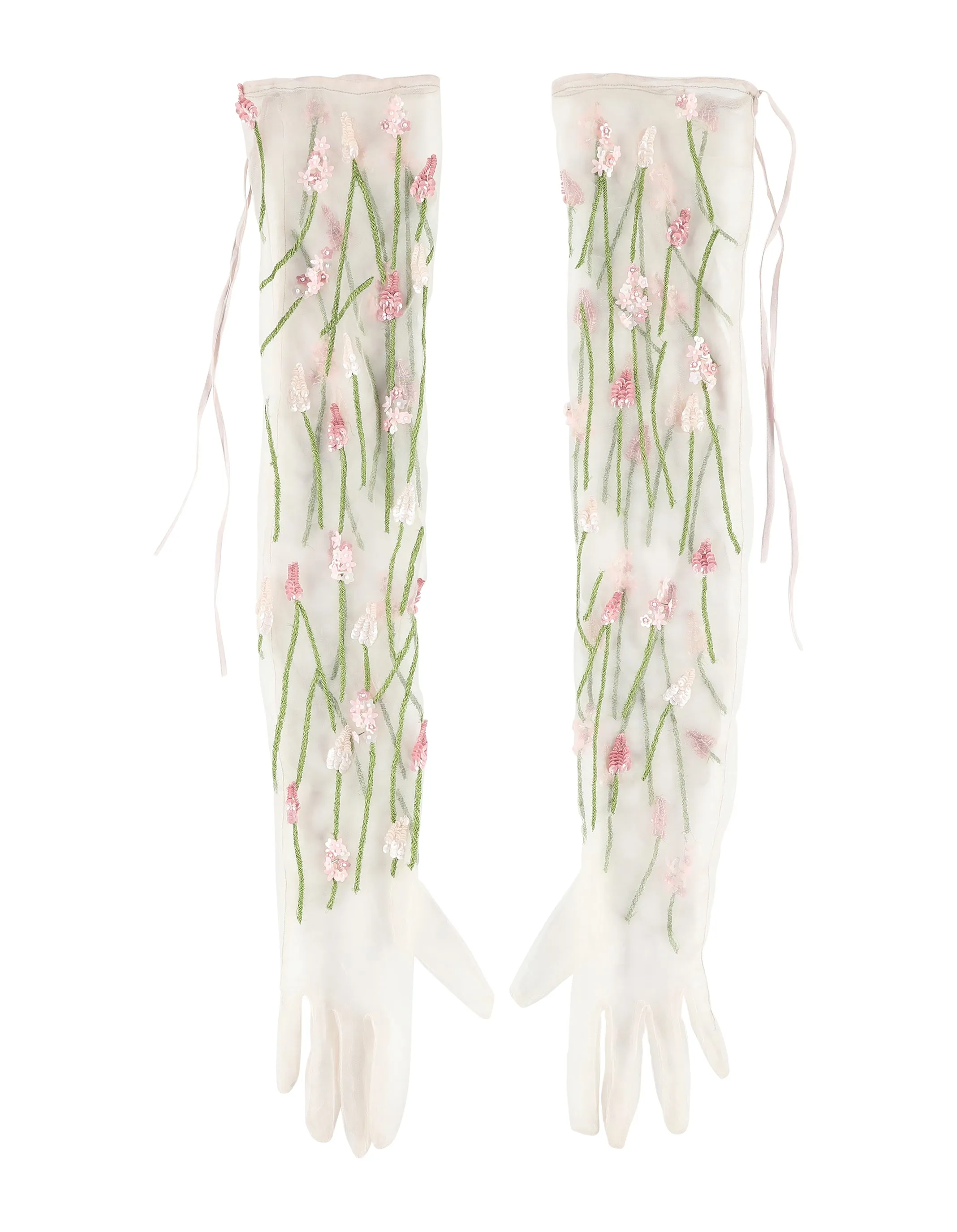 Hand-embroidered gloves