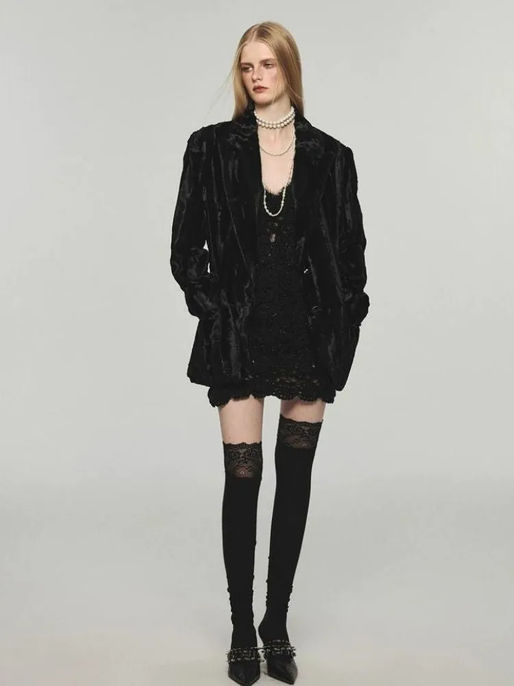 High quality plush blazer【s0000004126】