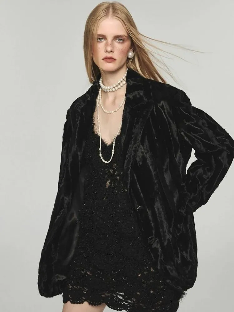 High quality plush blazer【s0000004126】