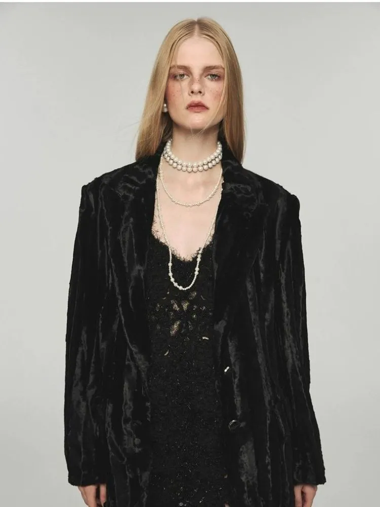 High quality plush blazer【s0000004126】