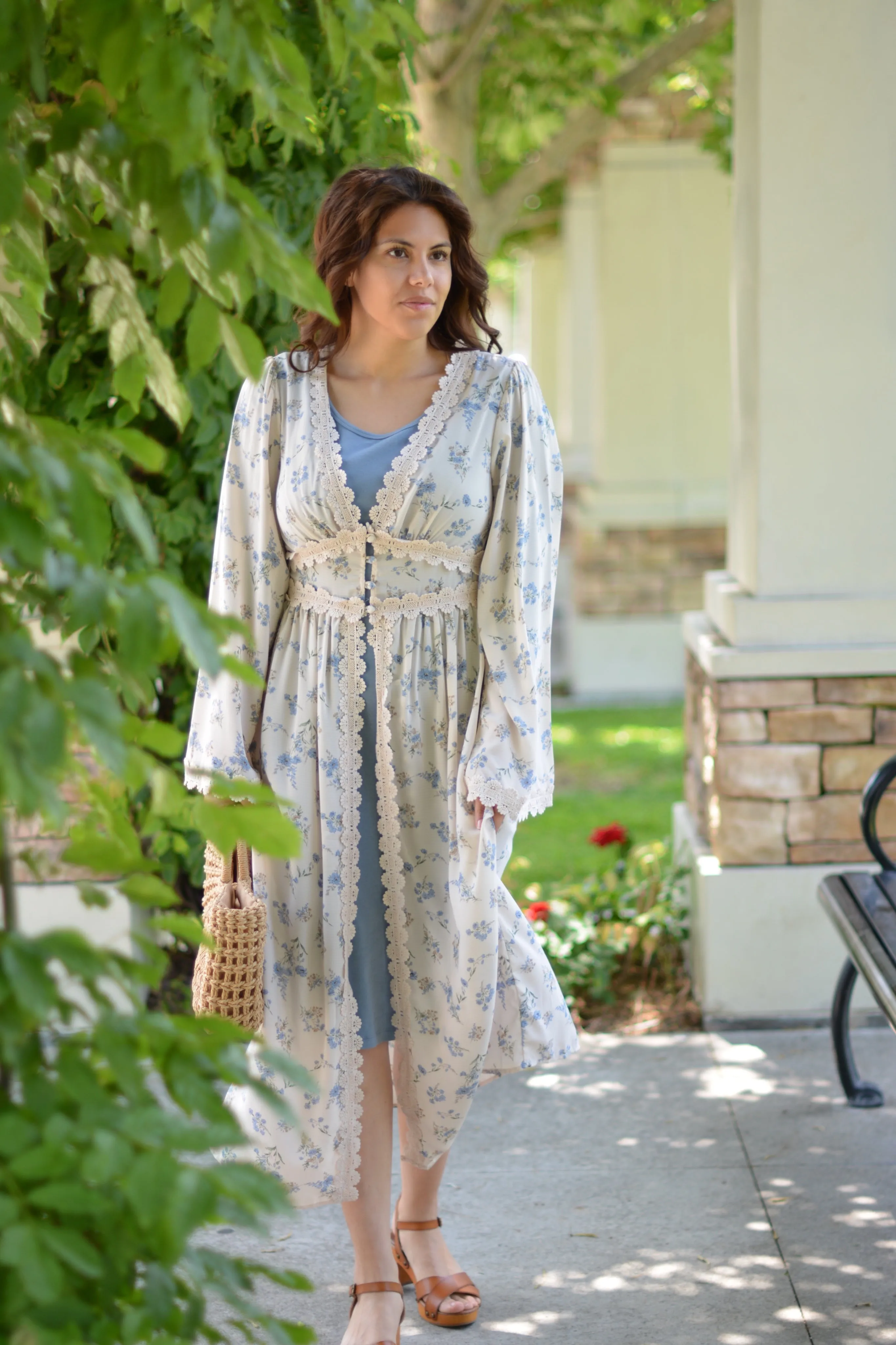 Itzel Blue Gray Dress