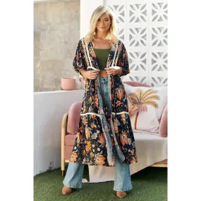JAASE California Poppy Print Louisiana Kimono