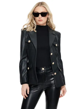 JESSA VEGAN LEATHER BLAZER