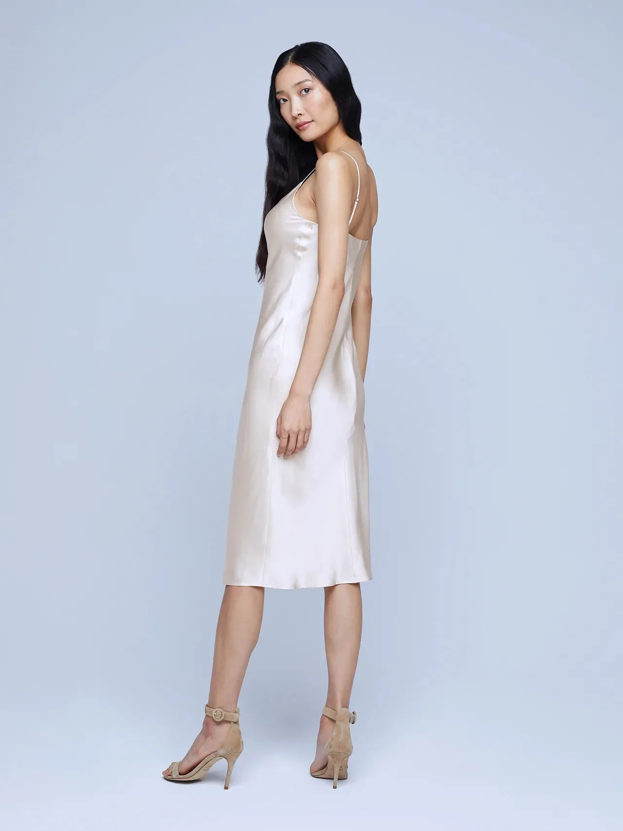 L’AGENCE Jodie V-Neck Slip Dress