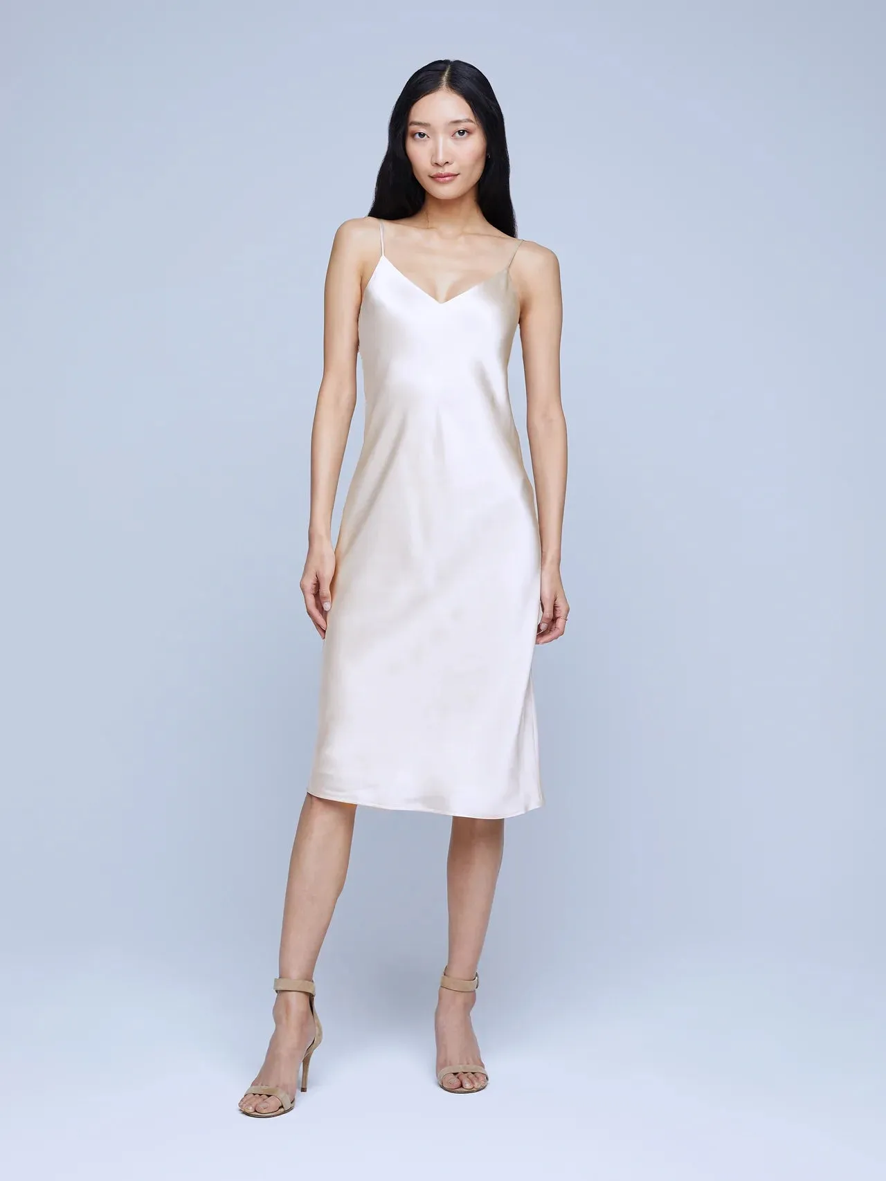 L’AGENCE Jodie V-Neck Slip Dress
