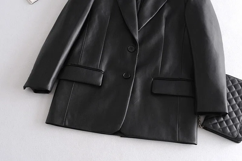 Leather Jasmine Blazer