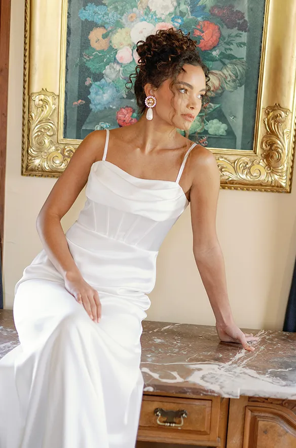 London Convertible Satin Bridal Gown | Made To Order