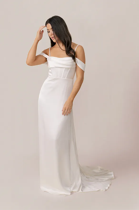 London Convertible Satin Bridal Gown | Made To Order