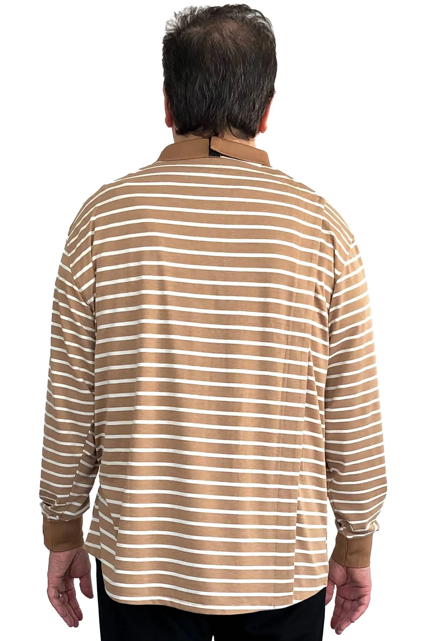 Long-Sleeved Adaptive Polo Shirt for Men
