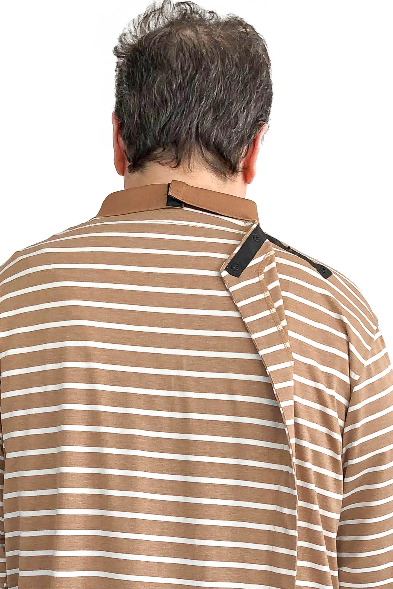 Long-Sleeved Adaptive Polo Shirt for Men