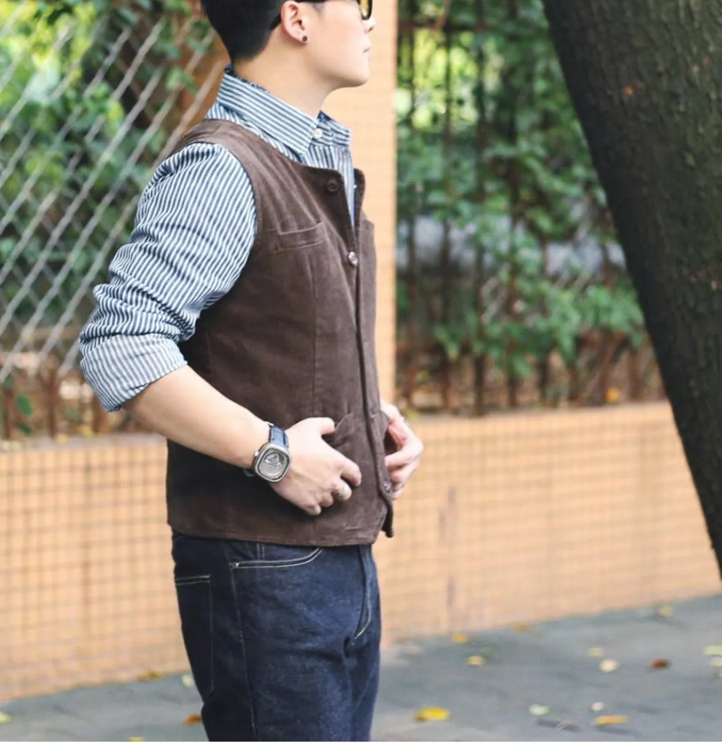 Men's 4-Pockets Corduroy Vest