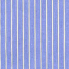 Mid Blue End on End Ground with Yellow Stripes Classic Custom Shirt 100c 60*60 Sas730a