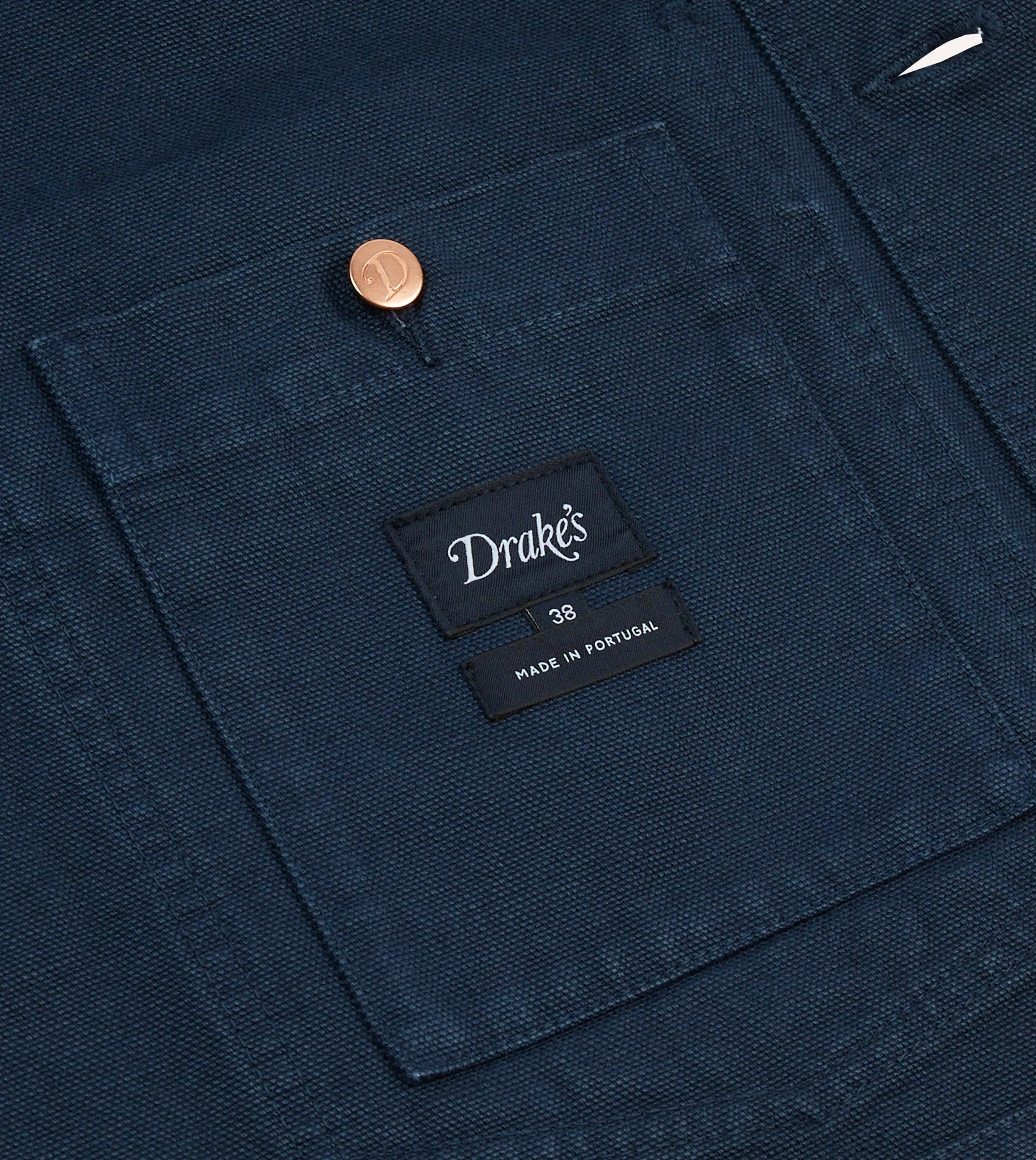 Navy Cotton Canvas Work Jacket