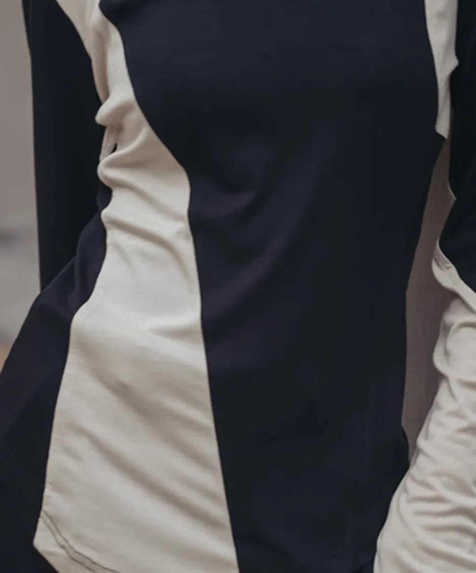 Neutral Color Blocking Top