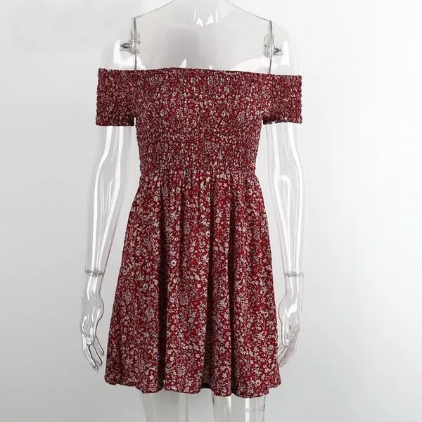 Off shoulder Floral Summer Dress
