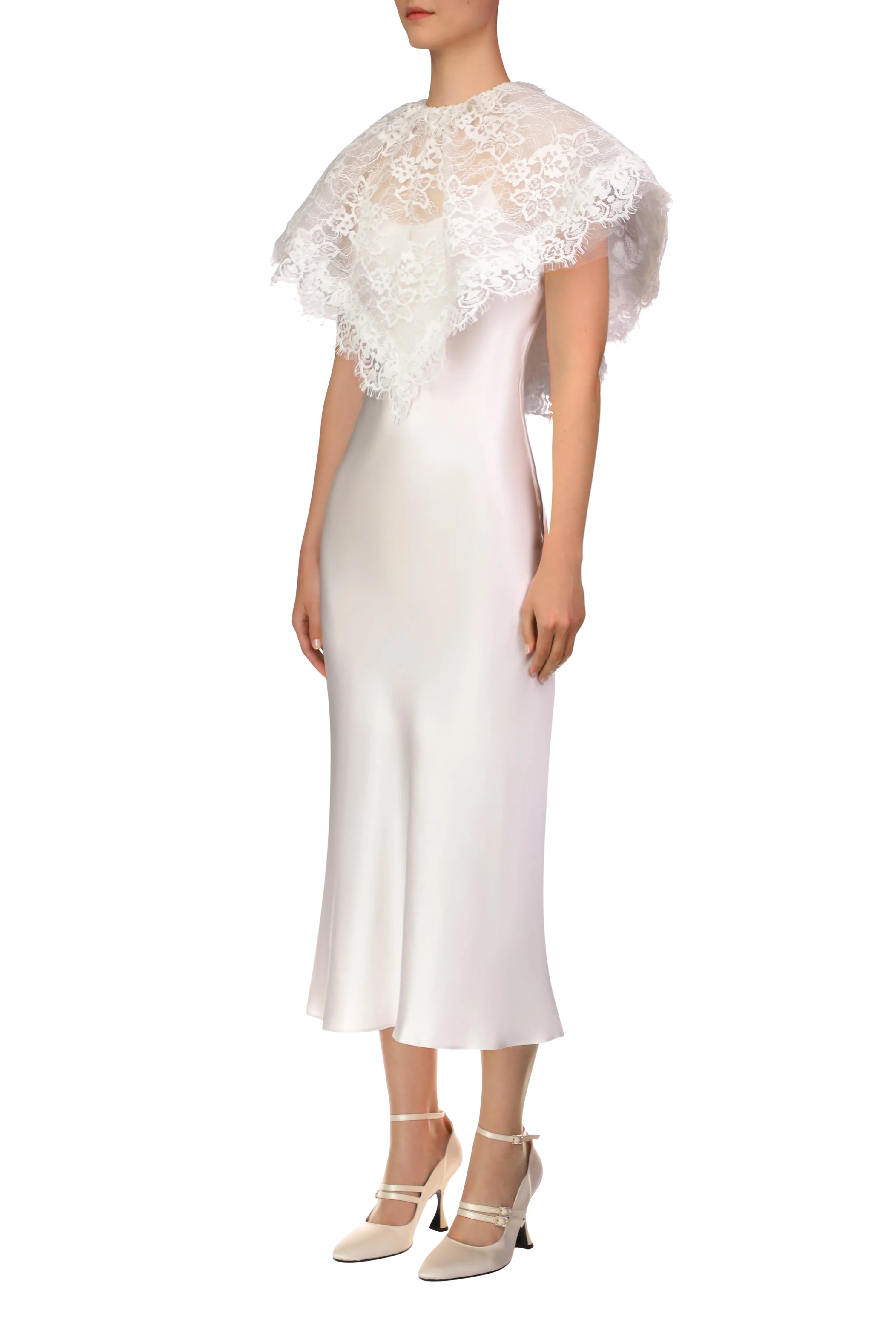 Off White Corded Lace Collar