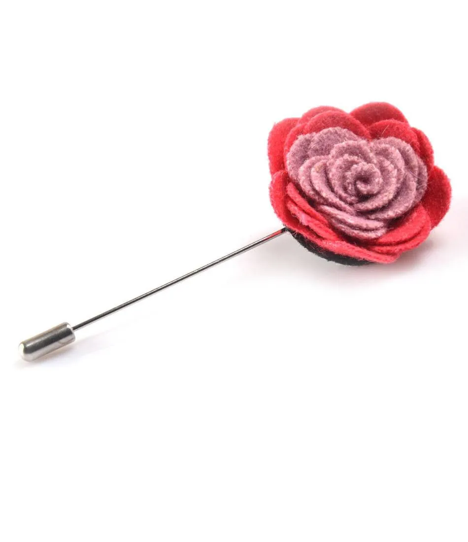 Pink Combination Rosette Lapel Pin