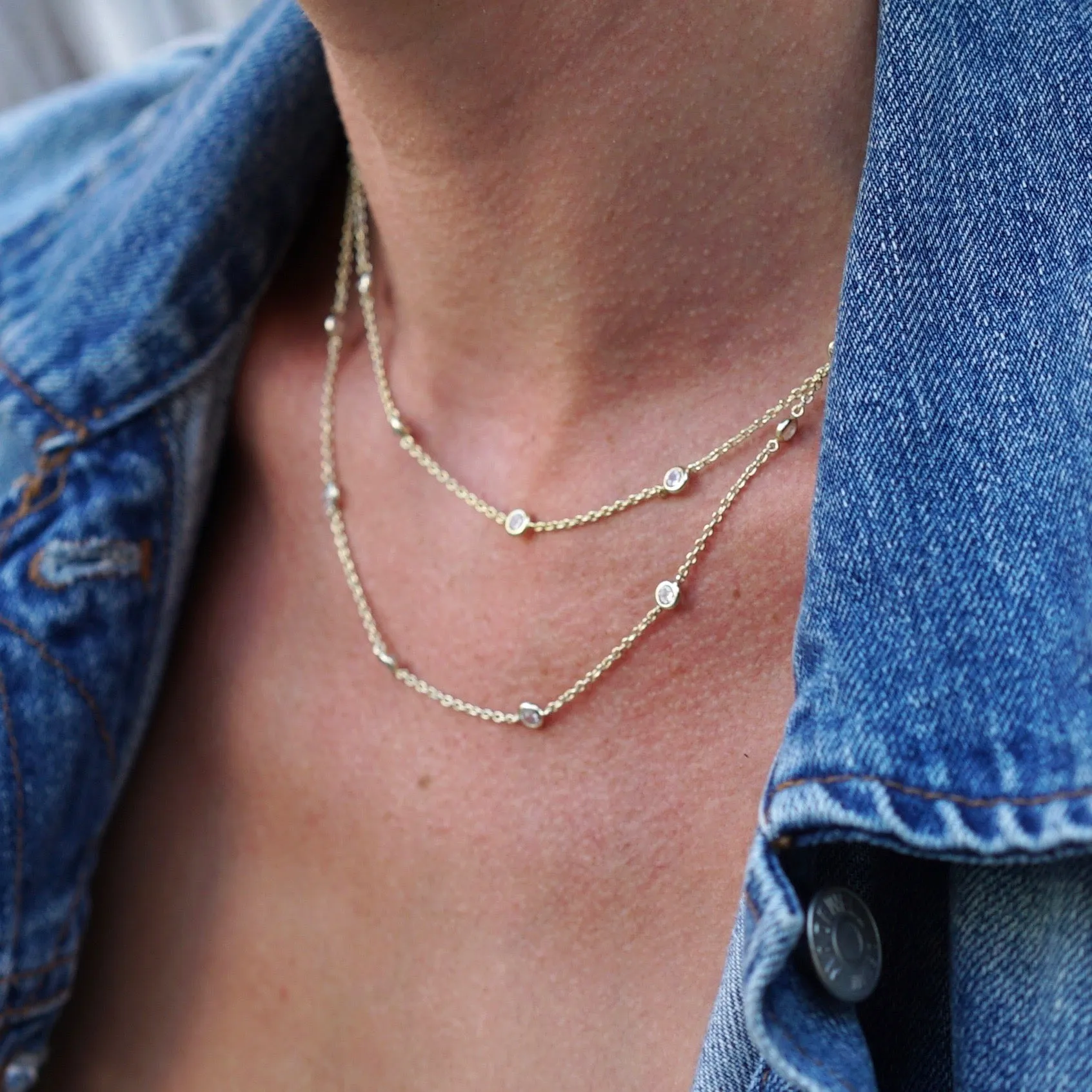 RIAN CZ NECKLACE SILVER