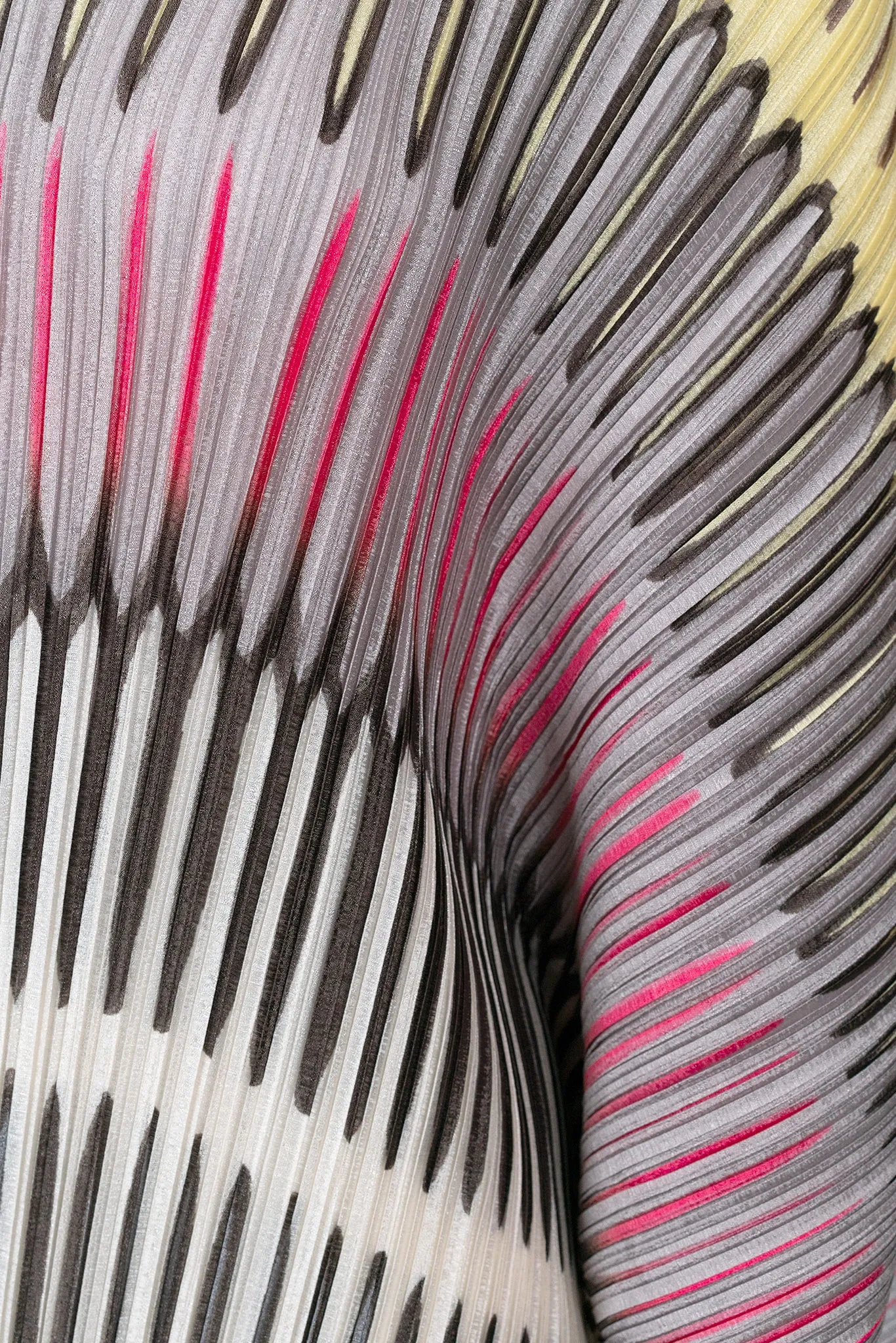 Savanna Painterly Stripes Plissé Kaftan Dress