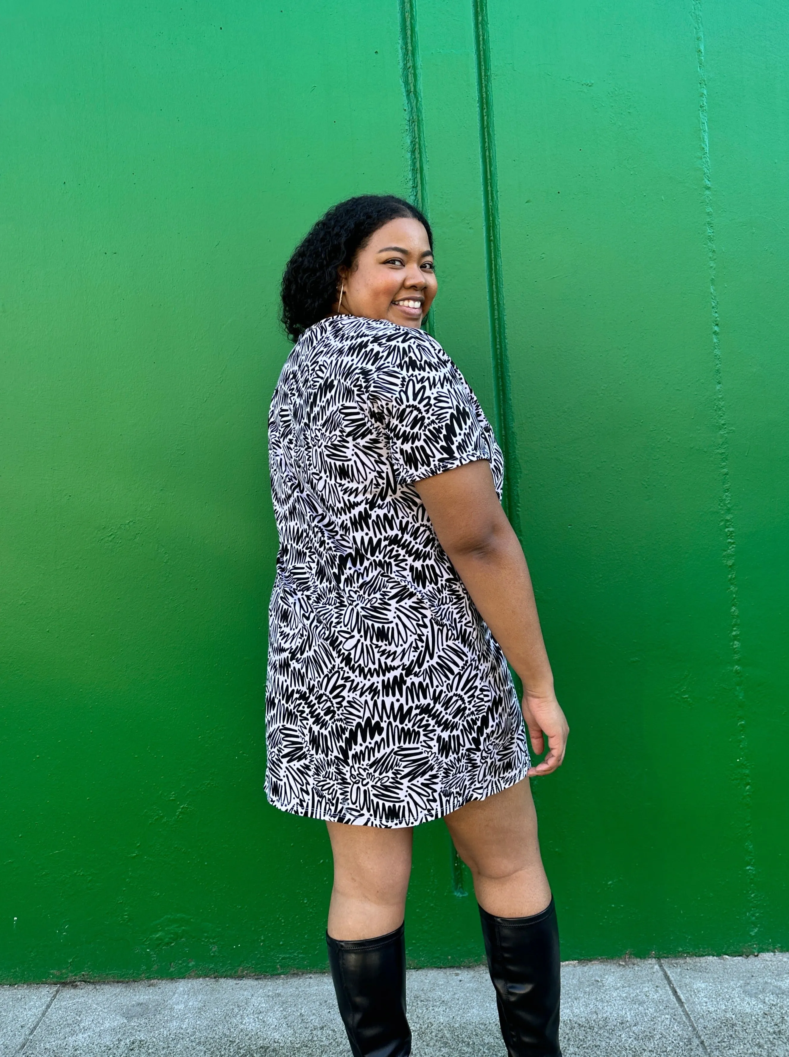 Tee Dress Zig Zag