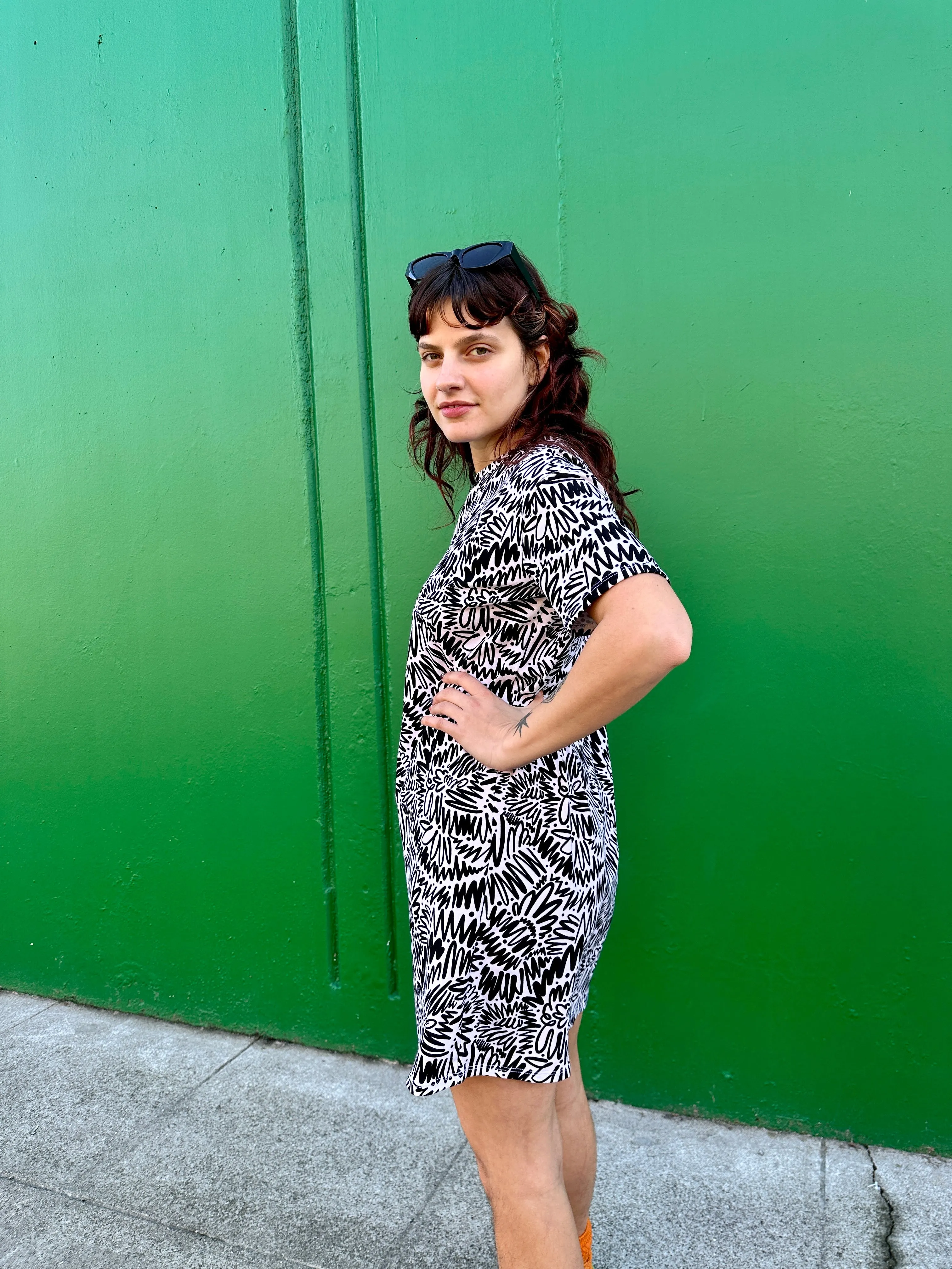 Tee Dress Zig Zag