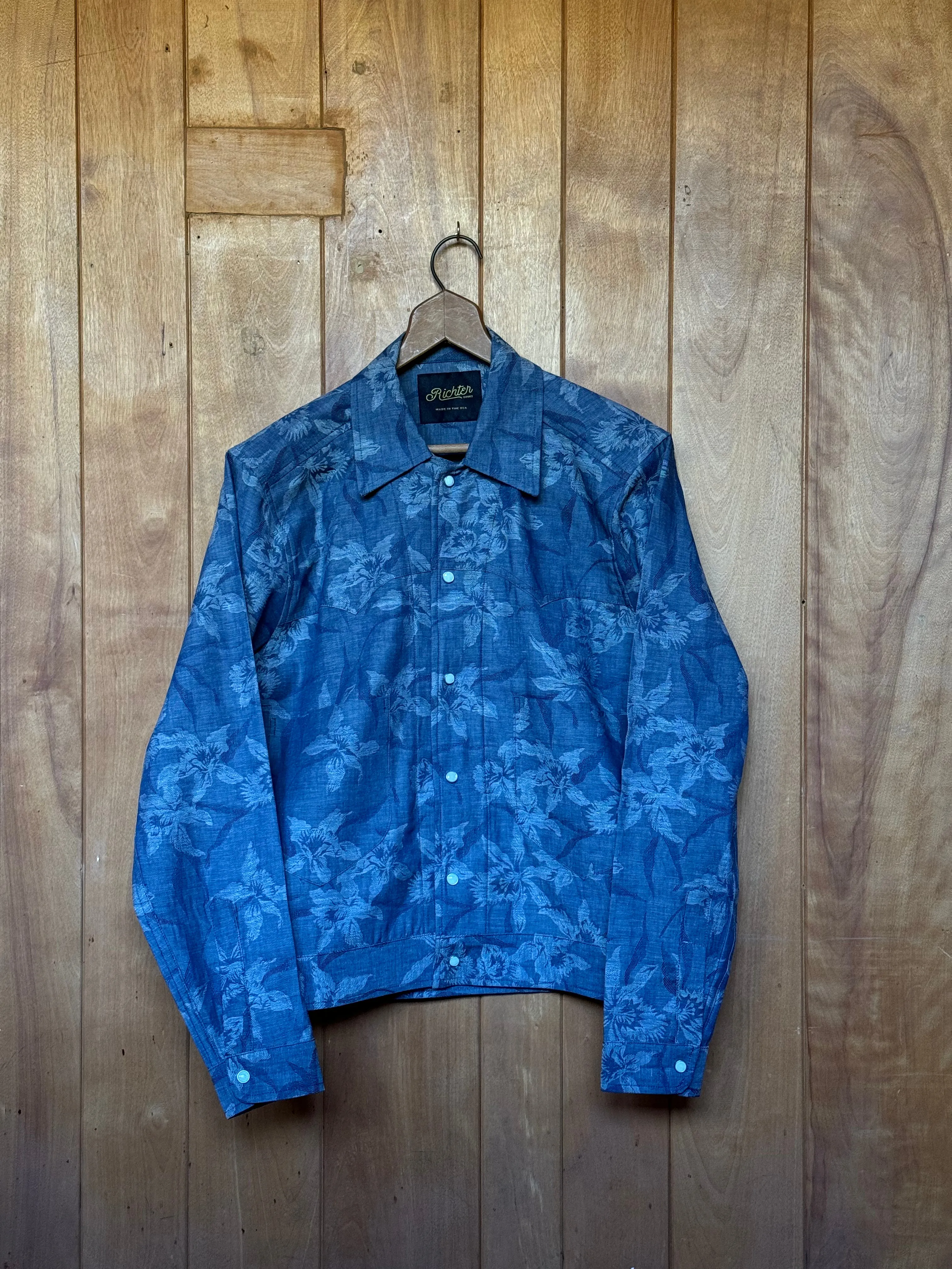 Terlingua Trucker Jacket in Denim Jacquard