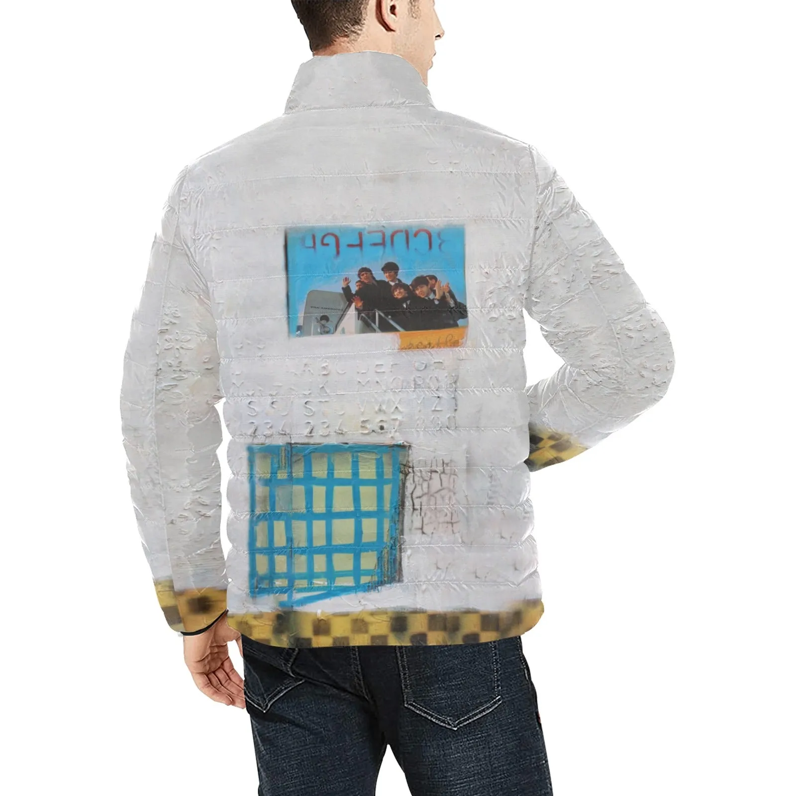 Tour together Men's Stand Collar Padded Lightweight Bomber Jacket(ModelH41)