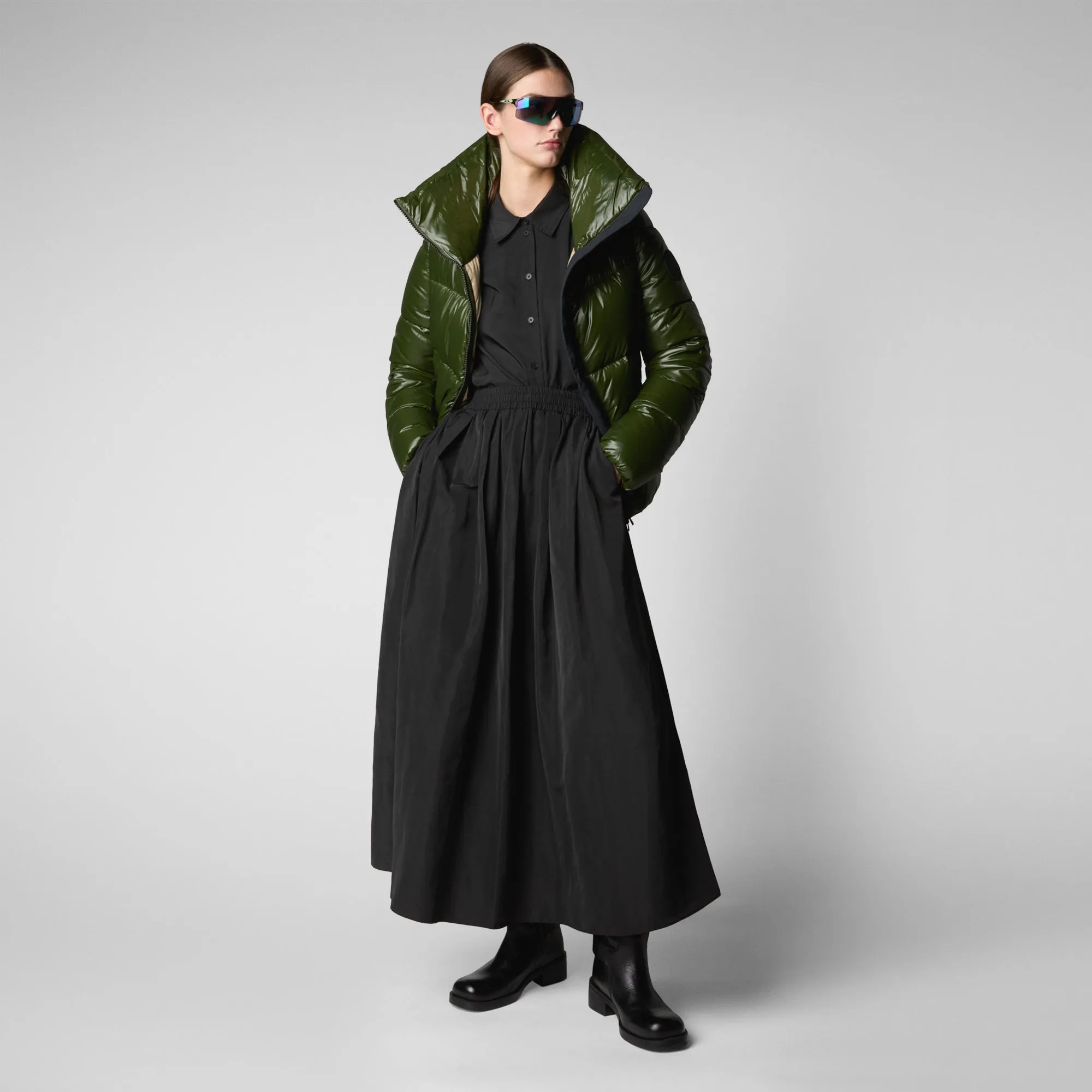 Woman's jacket Isla in pine green