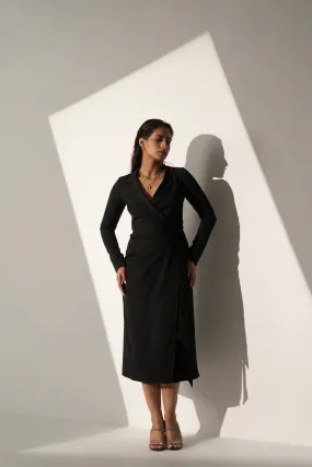 Women's Classic Long black Blazer dress