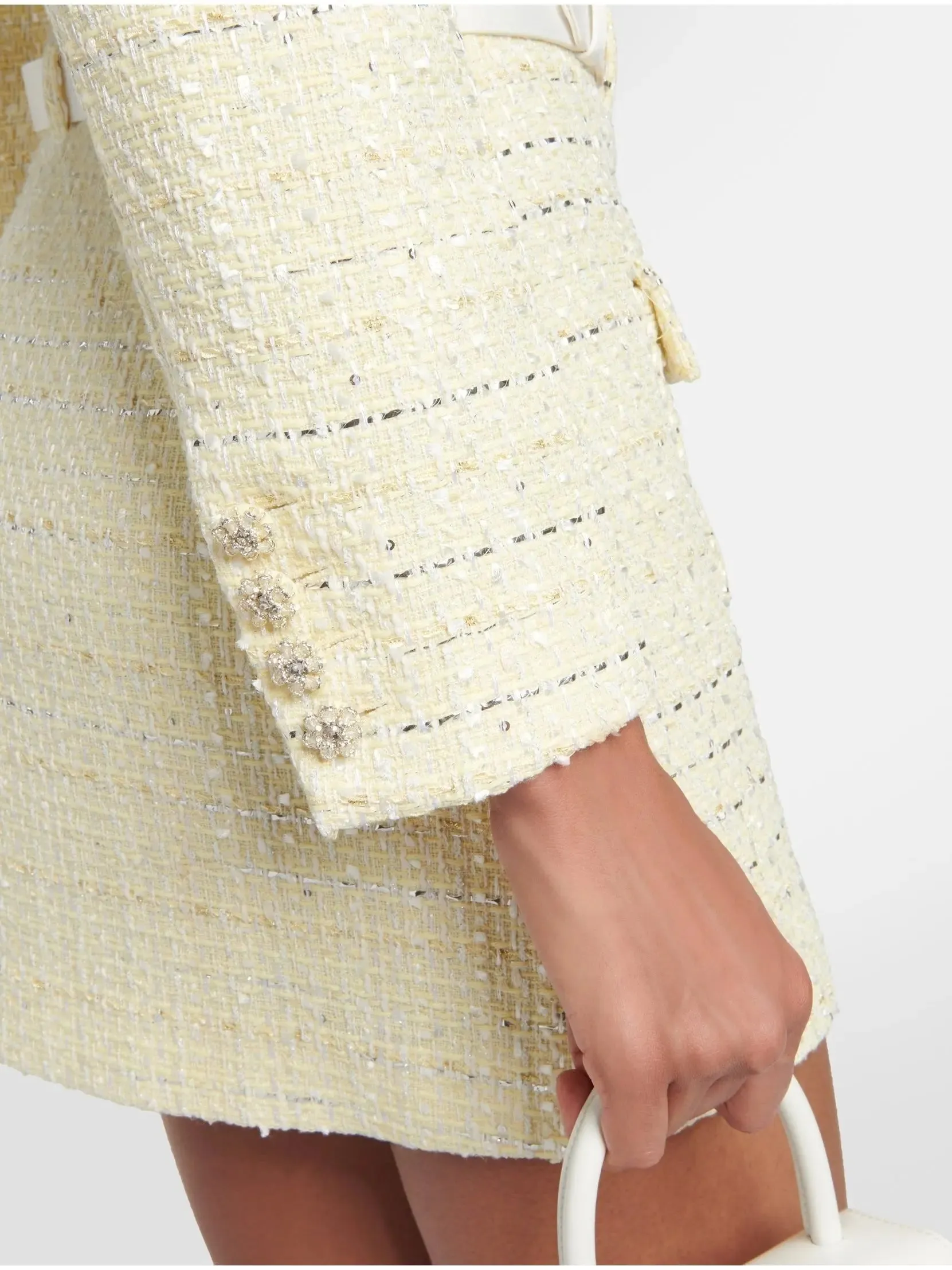 Women’s Cropped Bouclé Jacket and Belted Mini Skirt Set