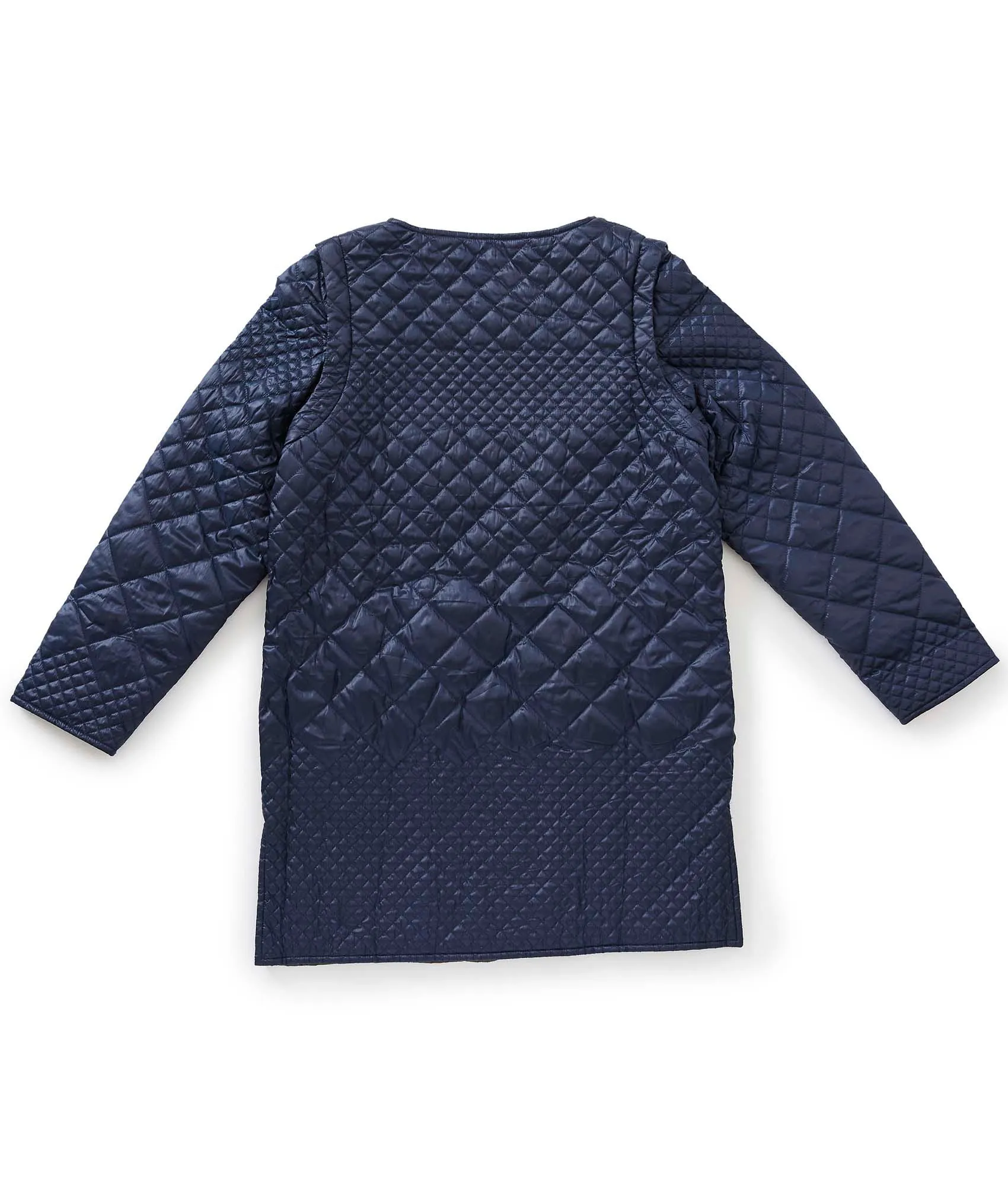 Women's Self Dressing Reversible Quilted Jacket with Detachable Sleeves